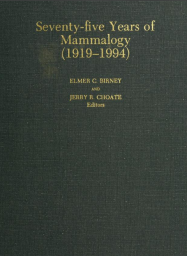 Cover of 75 Years of Mammalogy